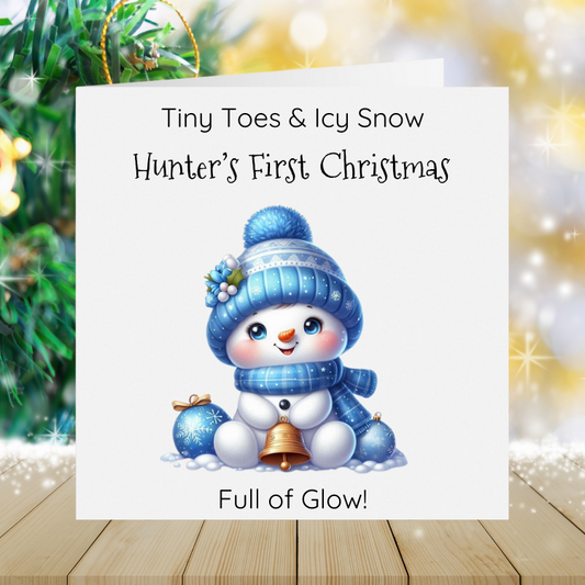 Baby Boy's First Christmas - Tiny Toes & Icy Snow